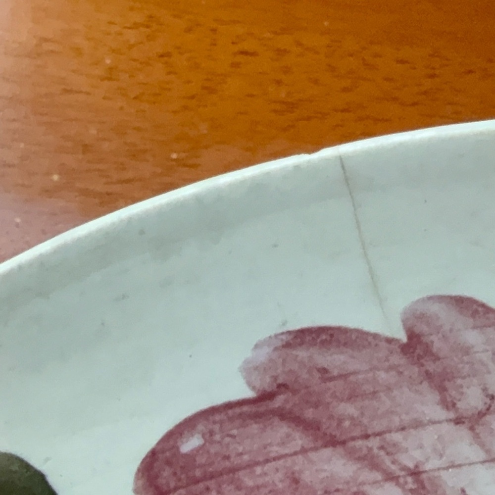 Beautiful Antique Hand Painted Floral Spongeware Bowl Made In England Late 1800s - Picture 14 of 14